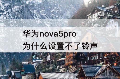 华为nova5pro为什么设置不了铃声