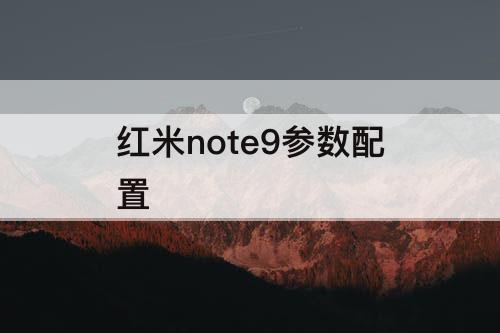 红米note9参数配置