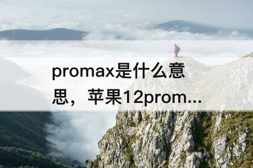 promax是什么意思，苹果12promax是什么意思中文