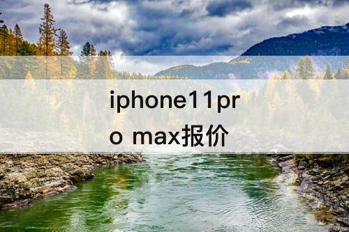 iphone11pro max报价