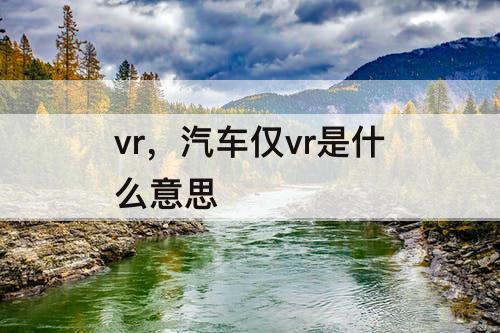 vr，汽车仅vr是什么意思