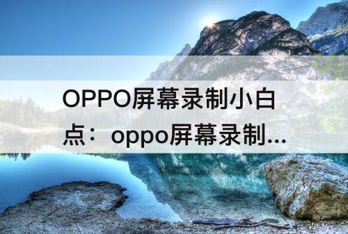 OPPO屏幕录制小白点：oppo屏幕录制小白点如何永久取消