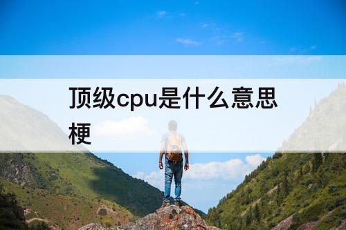 顶级cpu是什么意思梗