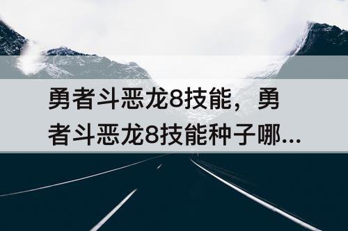 勇者斗恶龙8技能，勇者斗恶龙8技能种子哪里有