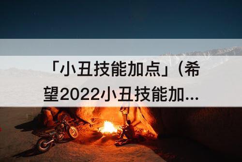 「小丑技能加点」(希望2022小丑技能加点图)