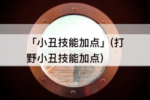 「小丑技能加点」(打野小丑技能加点)