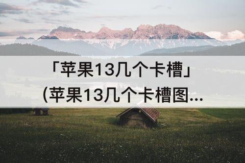 「苹果13几个卡槽」(苹果13几个卡槽图片)