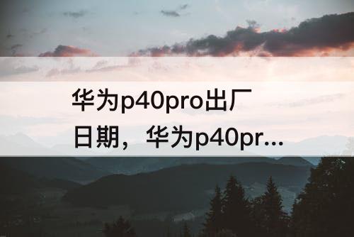 华为p40pro出厂日期，华为p40pro出厂日期怎么查