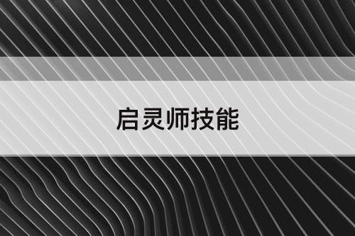 启灵师技能