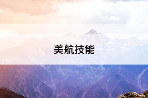美航技能