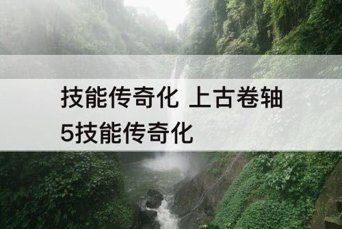 技能传奇化 上古卷轴5技能传奇化