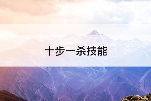 十步一杀技能