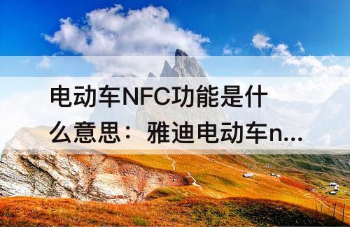 电动车NFC功能是什么意思：雅迪电动车nfc功能是什么意思