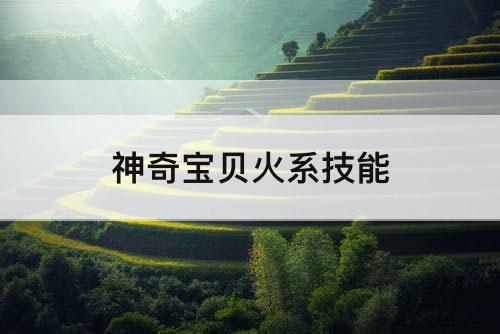 神奇宝贝火系技能