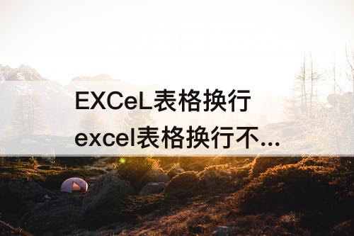 EXCeL表格换行 excel表格换行不换格