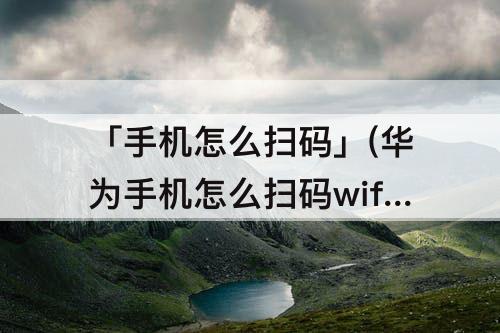 「手机怎么扫码」(华为手机怎么扫码wifi)