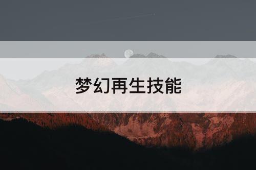 梦幻再生技能