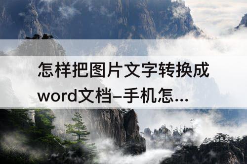 怎样把图片文字转换成word文档-手机怎样把图片文字转换成word文档苹果