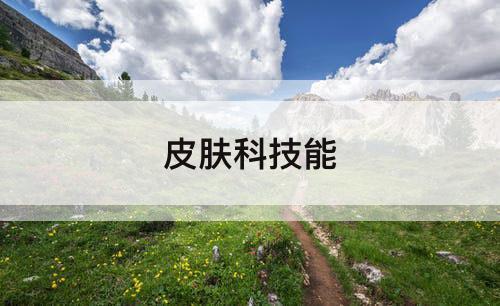皮肤科技能