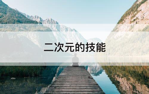 二次元的技能