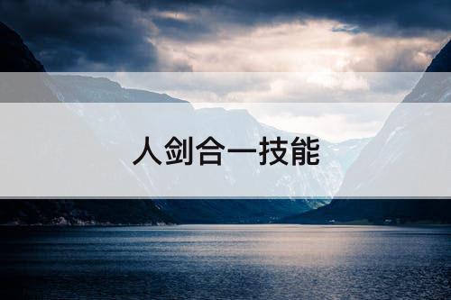 人剑合一技能