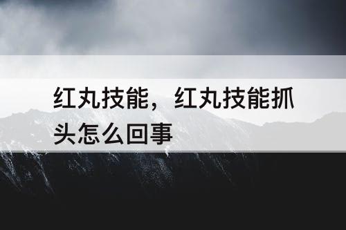 红丸技能，红丸技能抓头怎么回事