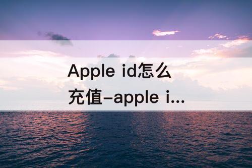 Apple id怎么充值-apple id怎么充值1元