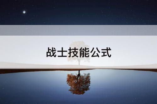 战士技能公式
