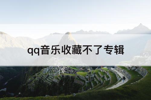 qq音乐收藏不了专辑