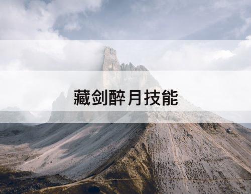 藏剑醉月技能