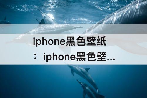 iphone黑色壁纸：iphone黑色壁纸全黑 纯黑