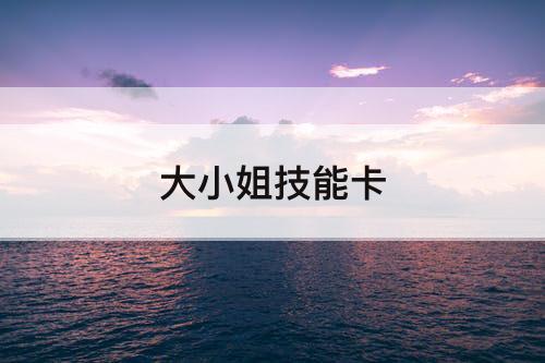 大小姐技能卡
