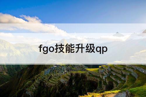 fgo技能升级qp