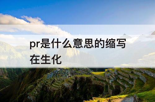 pr是什么意思的缩写在生化
