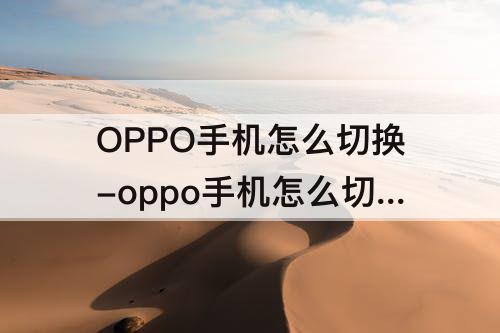 OPPO手机怎么切换-oppo手机怎么切换机主