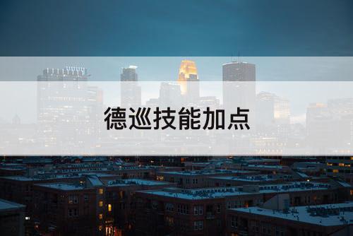 德巡技能加点