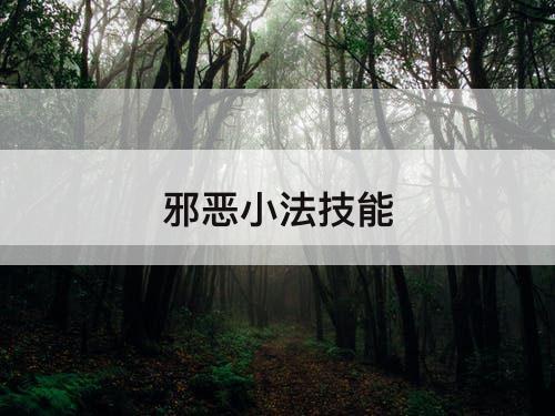 邪恶小法技能
