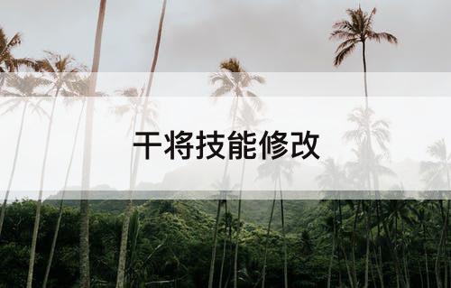 干将技能修改