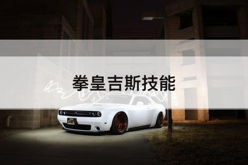 拳皇吉斯技能