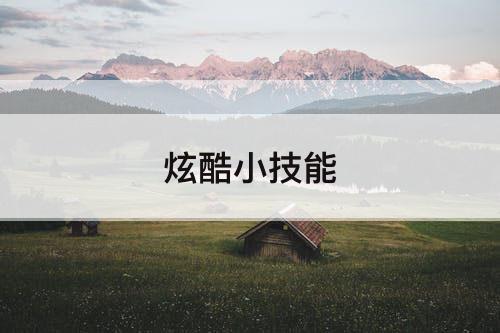 炫酷小技能