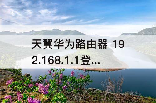 天翼华为路由器 192.168.1.1登陆不了