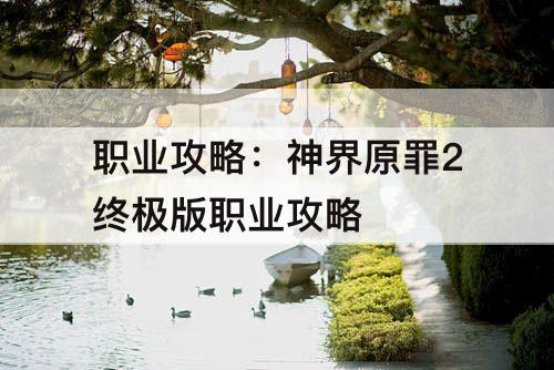 职业攻略：神界原罪2终极版职业攻略