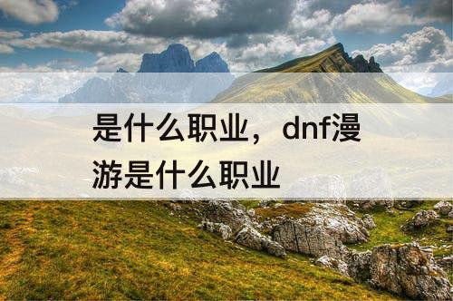 是什么职业，dnf漫游是什么职业