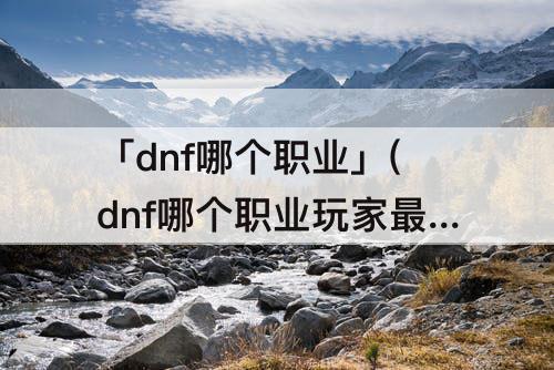 「dnf哪个职业」(dnf哪个职业玩家最多)