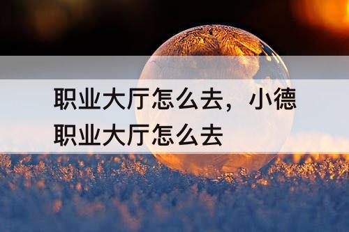 职业大厅怎么去，小德职业大厅怎么去