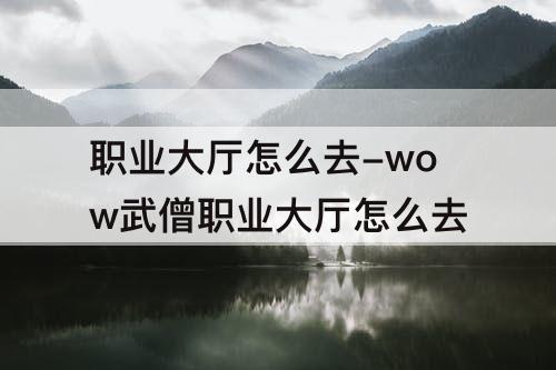职业大厅怎么去-wow武僧职业大厅怎么去