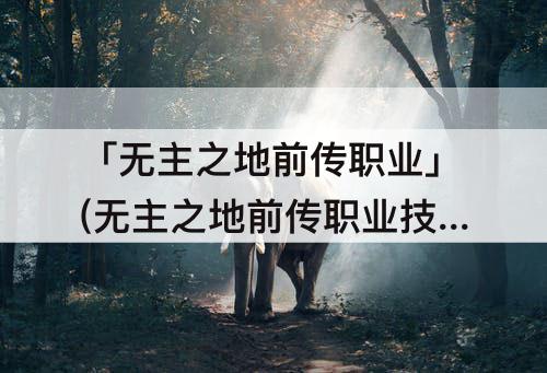 「无主之地前传职业」(无主之地前传职业技能)