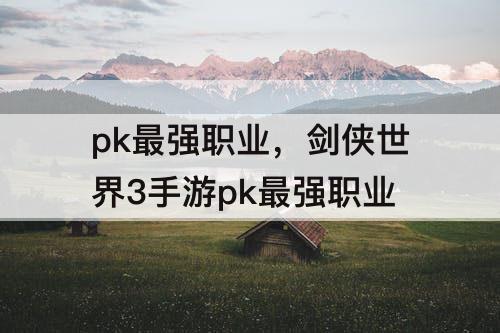 pk最强职业，剑侠世界3手游pk最强职业