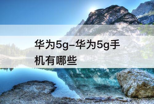 华为5g-华为5g手机有哪些