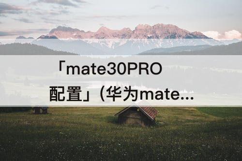 「mate30PRO配置」(华为mate30和mate30pro配置参数)